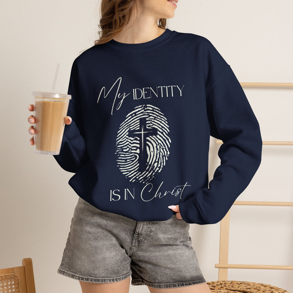 My Identity Is in Christ Fingerprint Sweatshirt