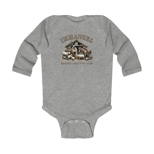 Immanuel God With Us Infant Long Sleeve Bodysuit