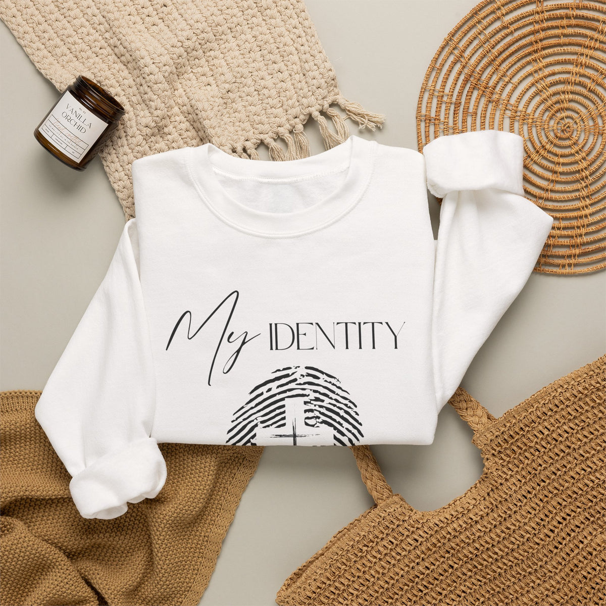 My Identity Is in Christ Fingerprint Sweatshirt