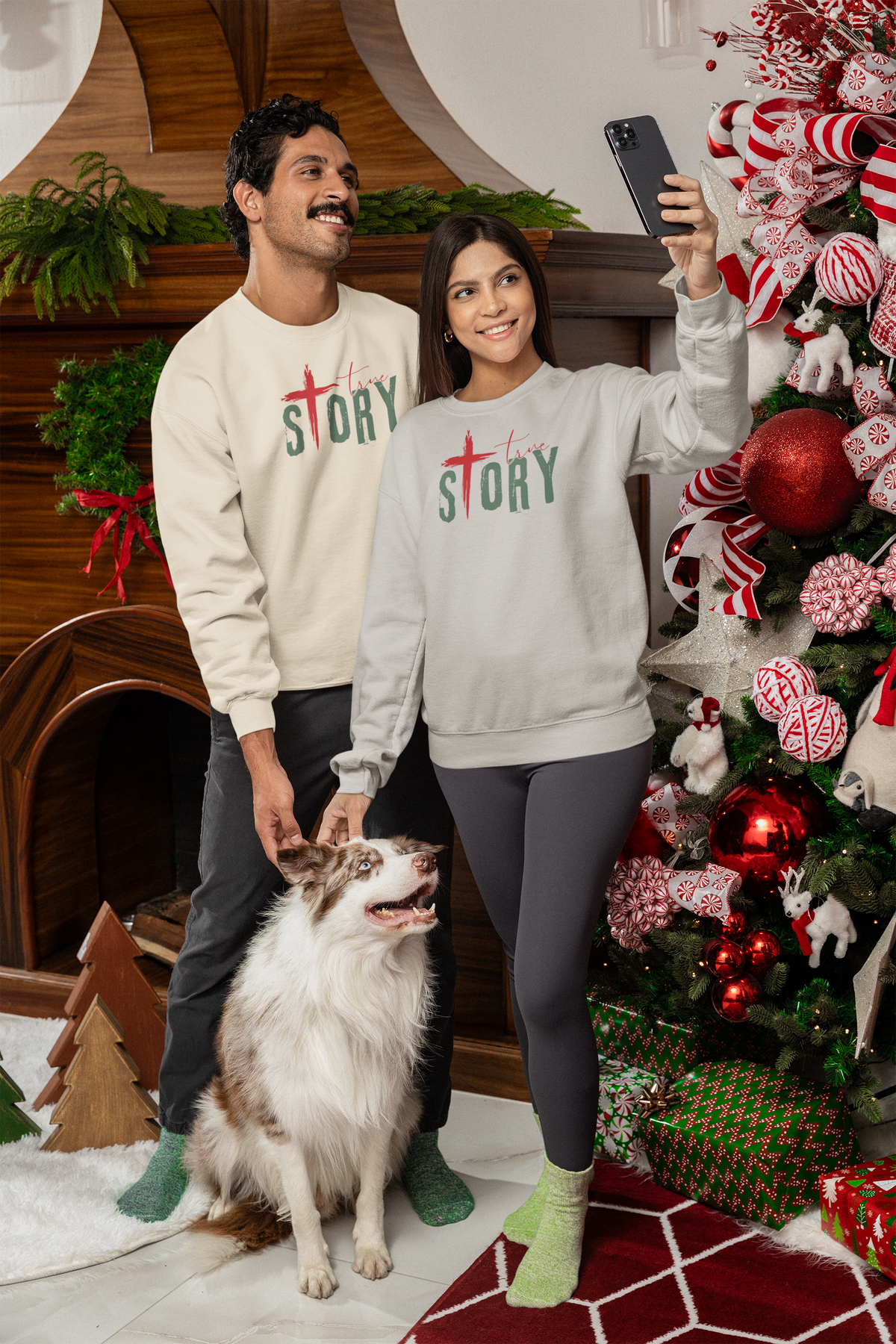 True Story Faith-Inspired Crew neck Christmas Sweatshirt